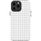 White Grid iPhone 15 Pro Max Impact Case
